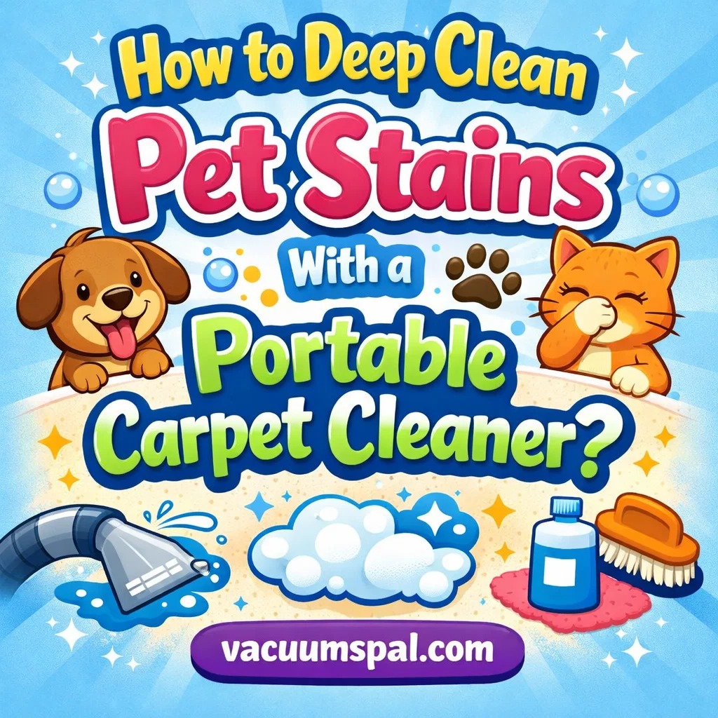 how to deep clean pet stains with a portable carpet cleaner